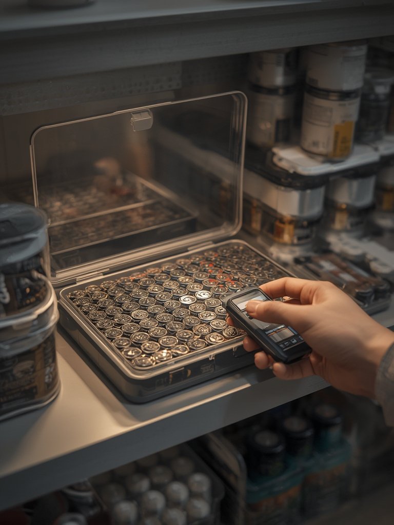 battery organizer in action