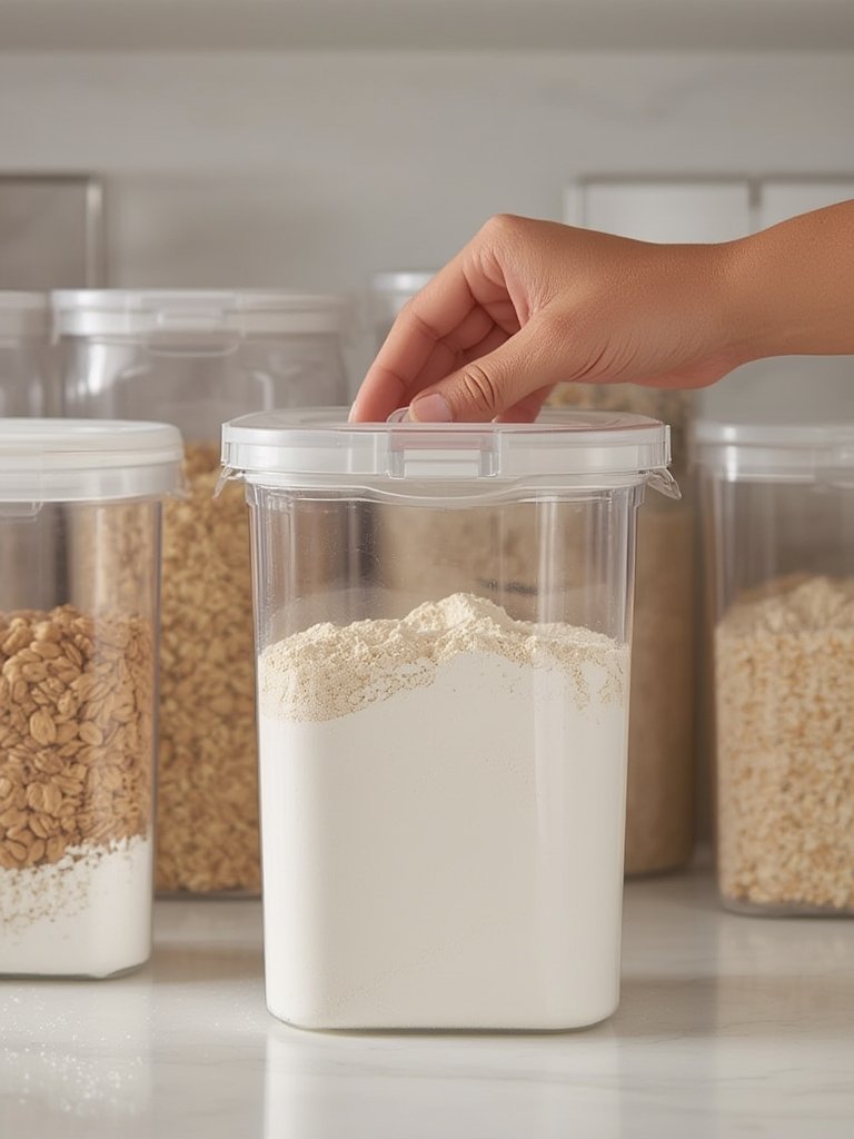 airtight container in action