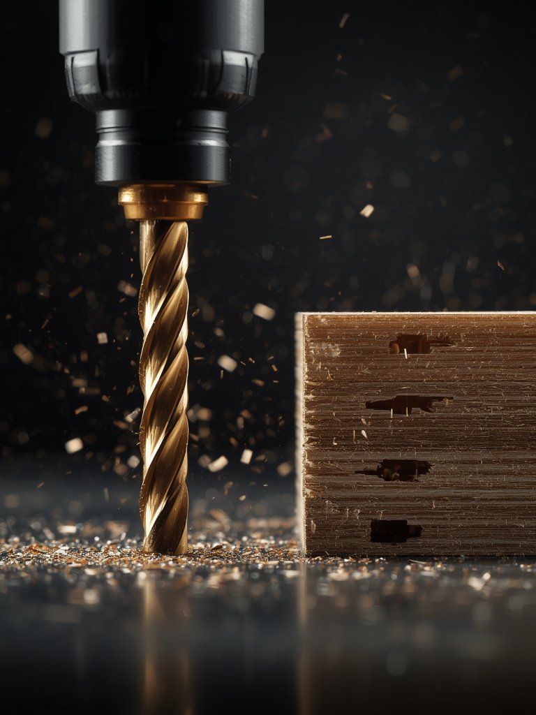 drill bits in action
