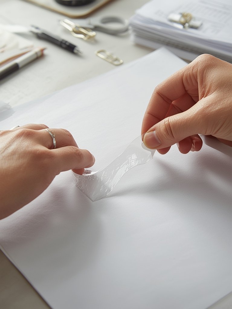 invisible tape in action