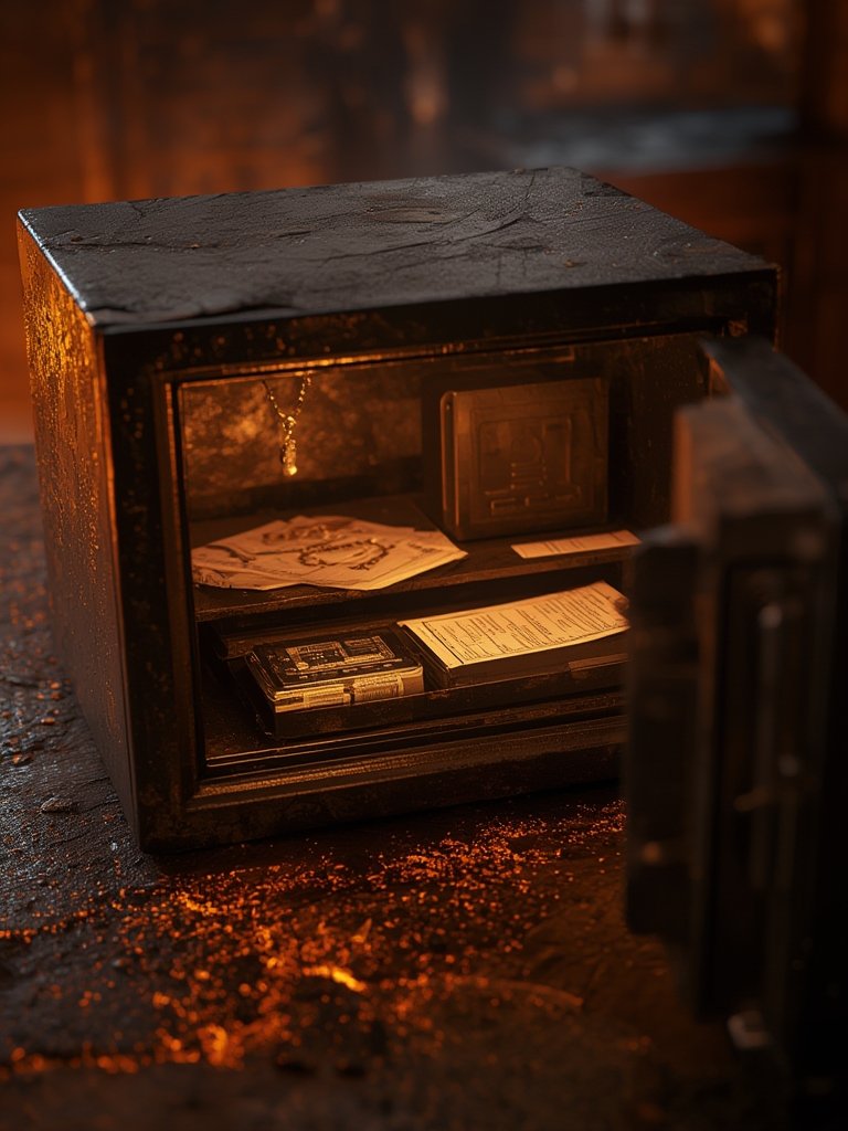 fireproof safe in action