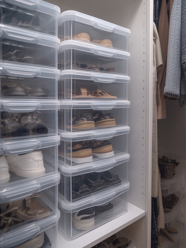 shoe organizer in action