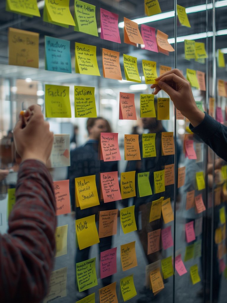 sticky notes in action