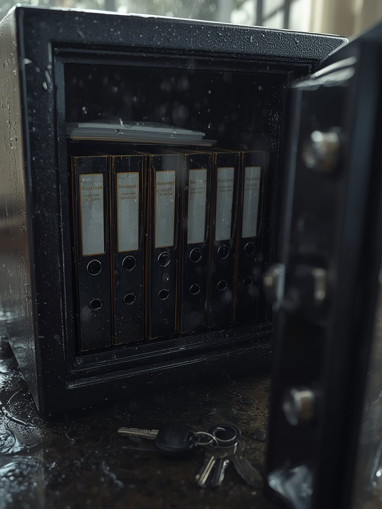 fireproof safe in action