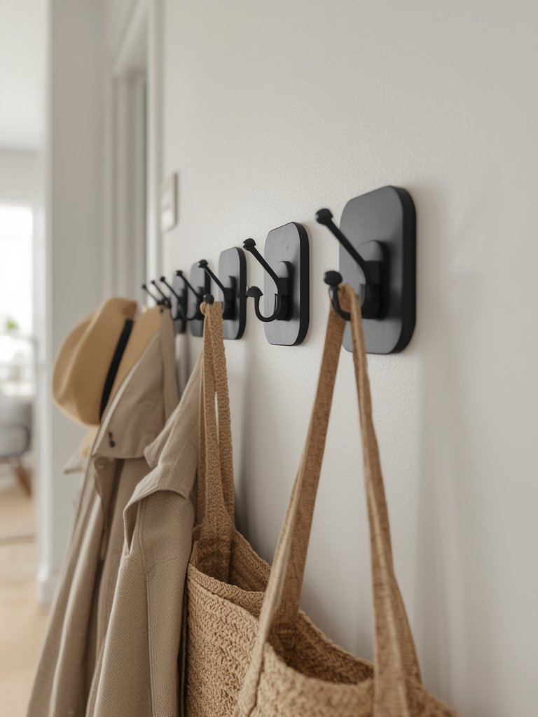 wall hooks in action