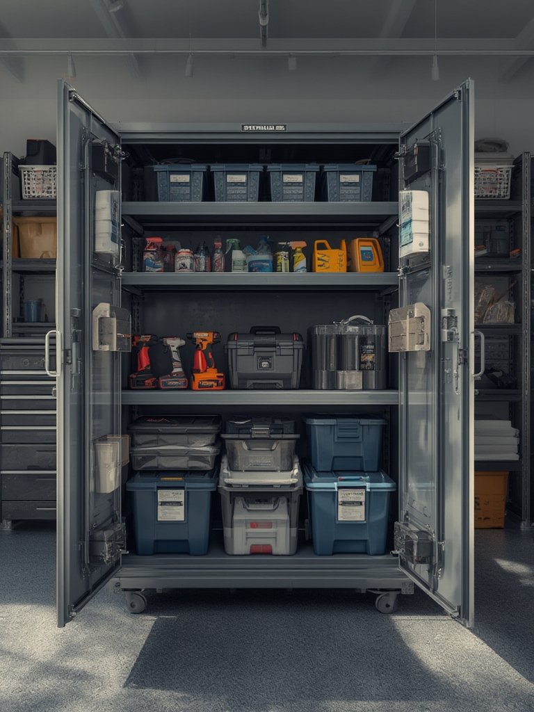 storage cabinet in action