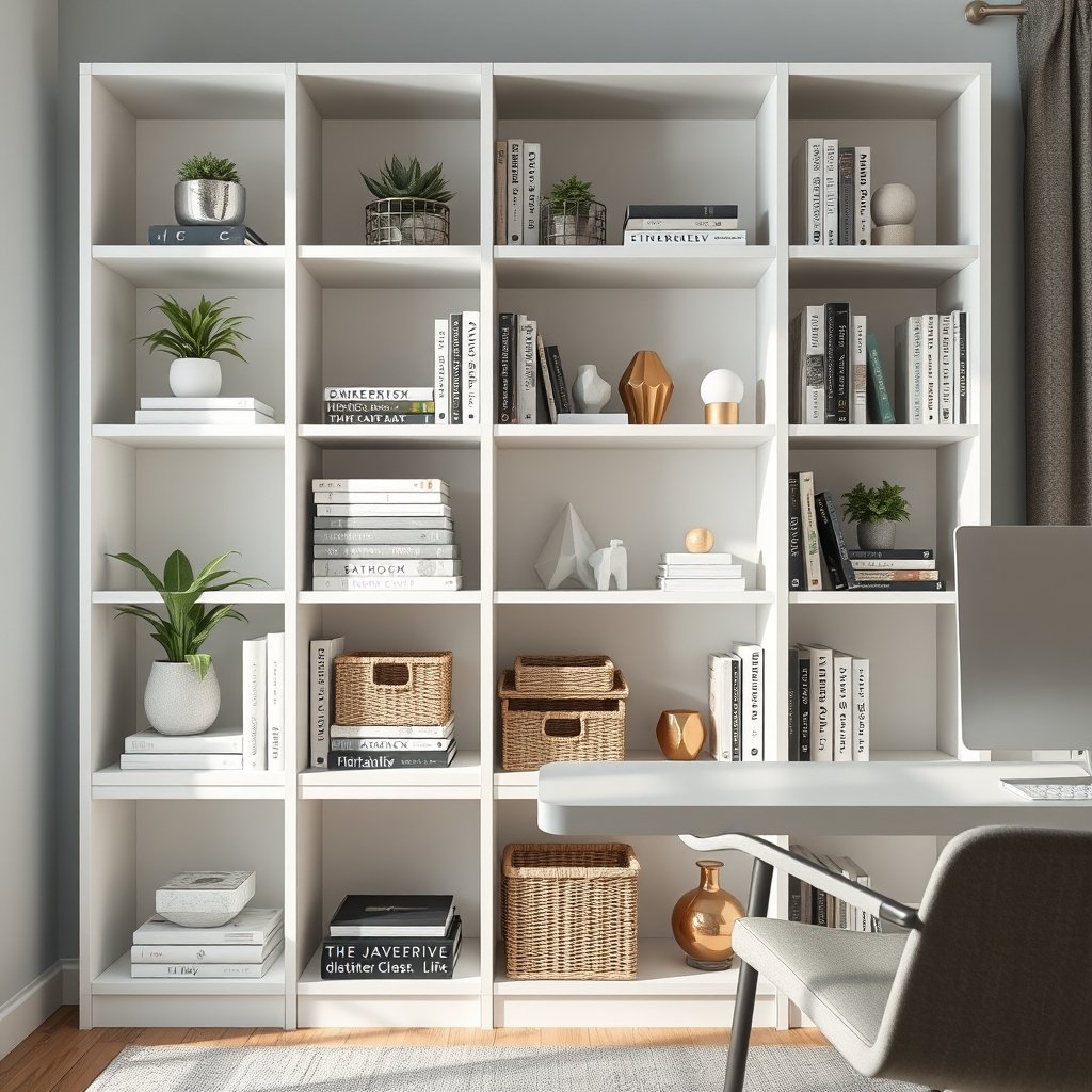 cube bookshelf in action