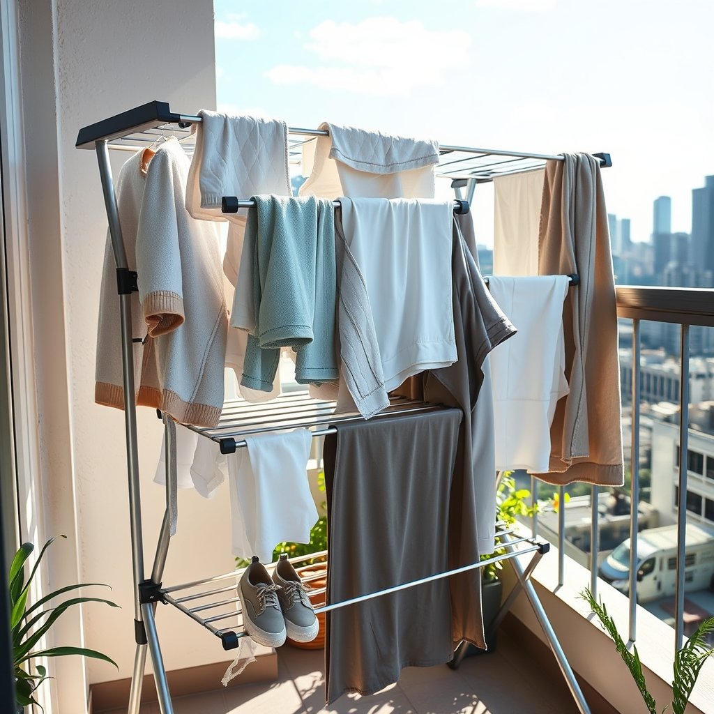 laundry rack in action